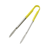 Browne 5512YL Yellow Colour-Coded Tongs, 12 in, Stainless Steel - product image