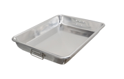 Omcan 18" x 26" x 3-1/2" 12-Gauge (2.0 mm) Heavy-duty Aluminum Baking/Roasting Pan with Handles 81209