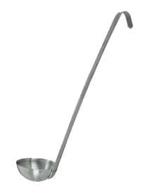 Omcan 80409 - 4 oz / 120 ml Two-Piece Stainless Steel Ladle with 14" Handle