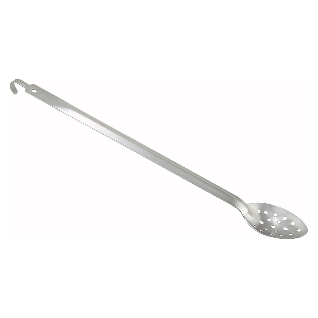 Winco BHKP-21 - 21" Heavy-Duty Basting Spoon with Hook, 2mm - Perforated