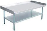 Omcan 30â€³ x 60â€³ Stainless Steel Equipment Stand with Galvanized Undershelf and Legs