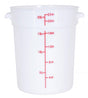 Omcan 80235 - 22 qt Polypropylene White Round Food Storage Container