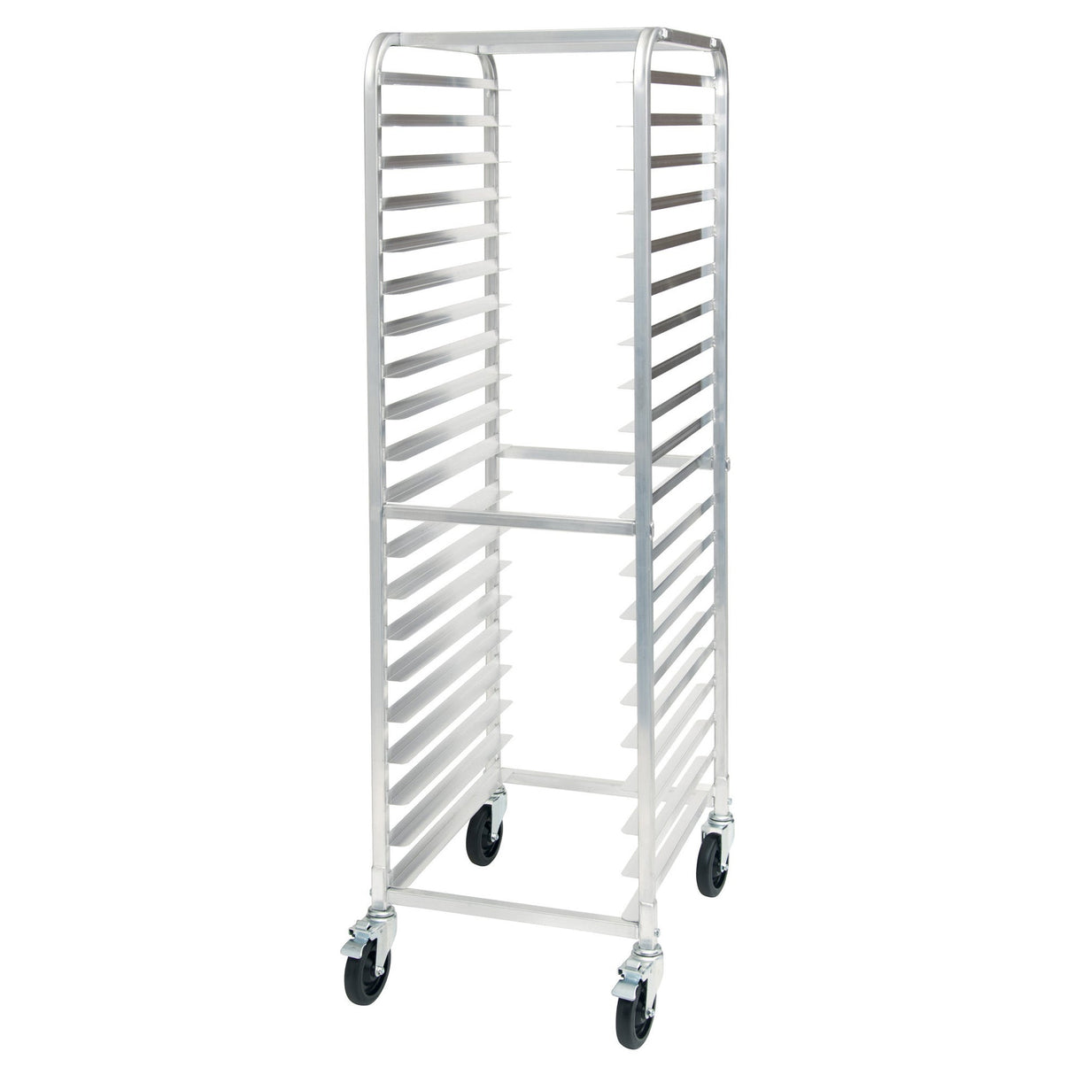 Winco AWRK-20 - 20-Tier End-Load Sheet Pan Rack with Brakes - 3" Spacing - Welded
