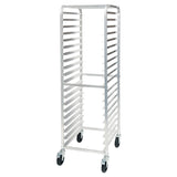 Winco AWRK-20 - 20-Tier End-Load Sheet Pan Rack with Brakes - 3" Spacing - Welded