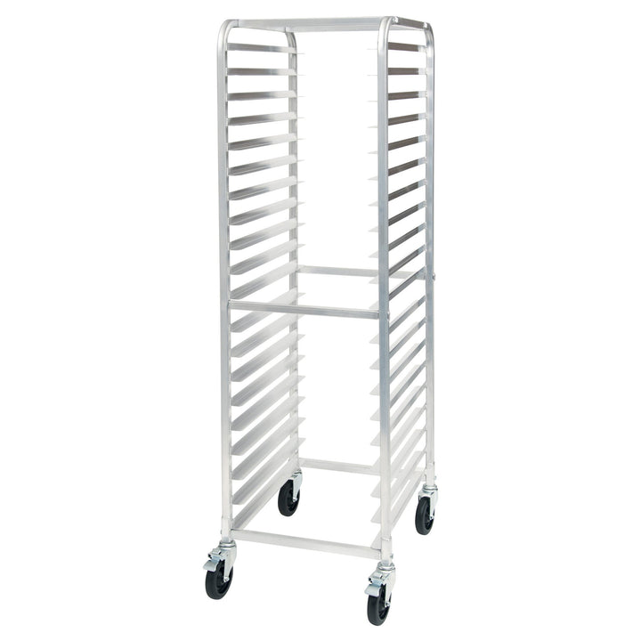 Winco AWRK-20 - 20-Tier End-Load Sheet Pan Rack with Brakes - 3" Spacing - Welded