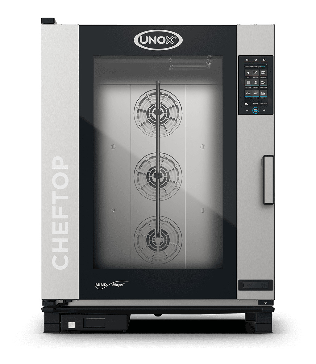 UNOX CHEFTOP MIND.Maps Countertop PLUS 10 trays GN 2/1 Electric Combi Oven XMVC-1021-HPRM