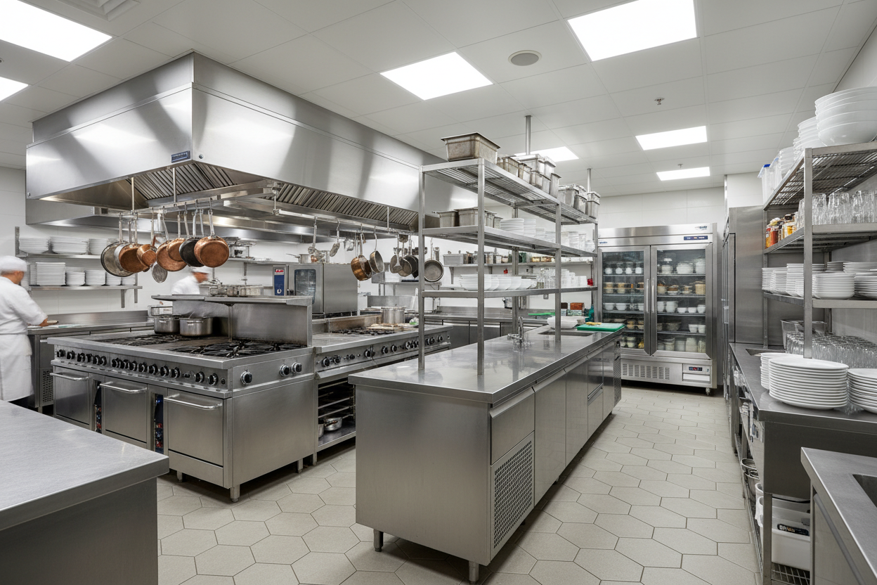Complete restaurant kitchen