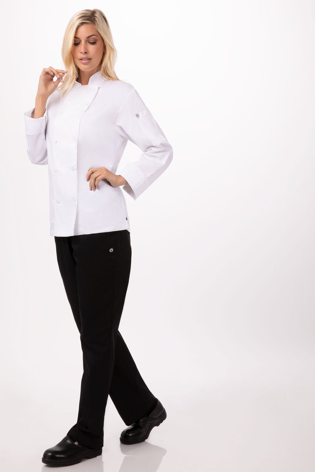 Chef Works CWLJ-WHT-S - Marbella Women's Chef Coat, White, Small