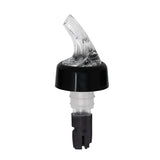 Omcan 5/8 oz Clear Spout / Black Tail Measured Liquor Pourer with Collar