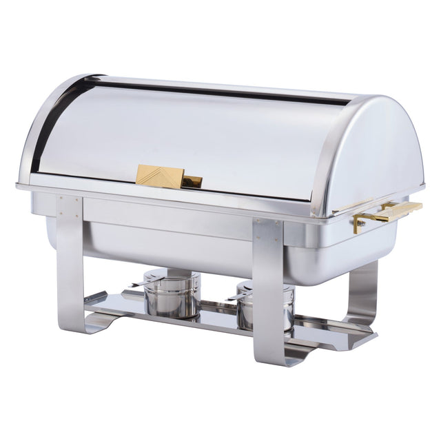 Winco C-5080 - Dallas 8 Quart Chafer, Roll-Top, Stainless Steel