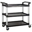Winco UC-3019K - 3-Tier Utility Carts with Brakes - Black, 40-3/4L x 19-1/2W x 37-3/8H
