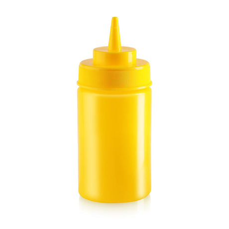 Omcan 48105 - 12 oz Condiment Squeeze Bottle, 6 pcs/Pack, BPA Free - Yellow