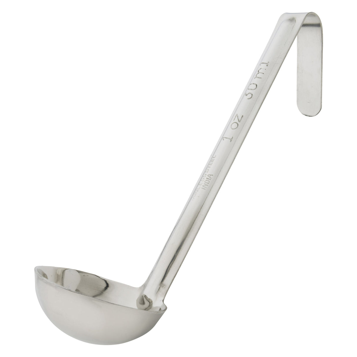 Winco LDI-10SH - One-Piece Stainless Steel Ladle with 6" Handle - 1 oz