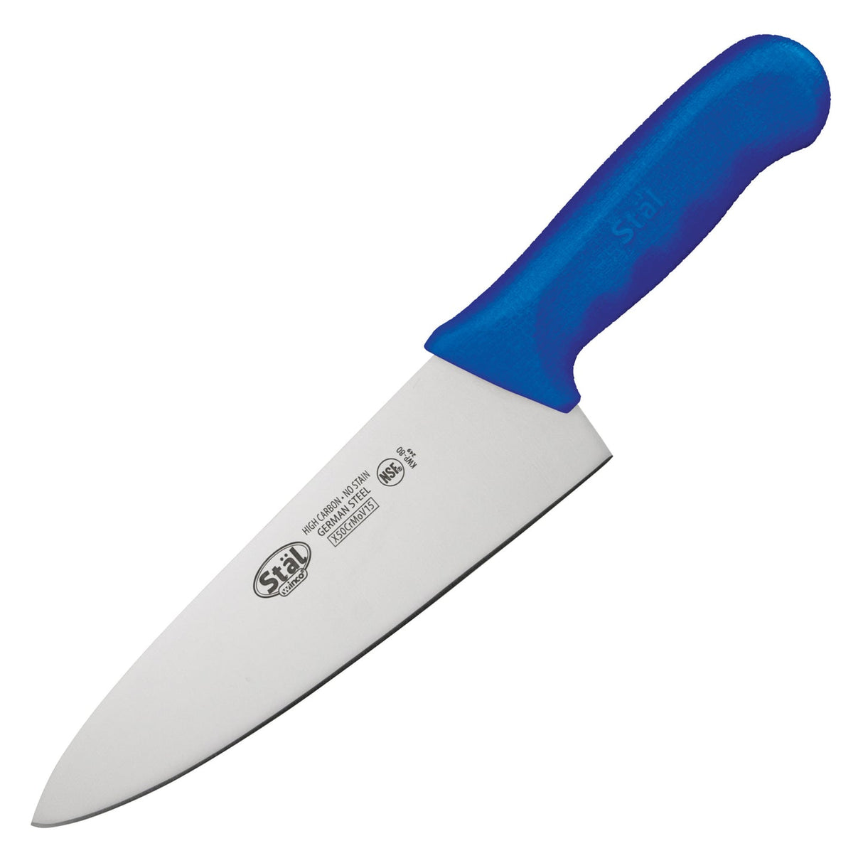 Winco KWP-80U - Stäl 8" Chef's Knife - Blue