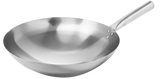 Omcan 16" Mandarin Wok Stainless Steel, Nailed Joint 47864