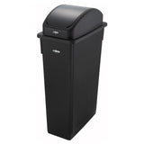 Winco PTCL-23K - Swing Lid for 23 Gallon Slender Trash Cans - Black