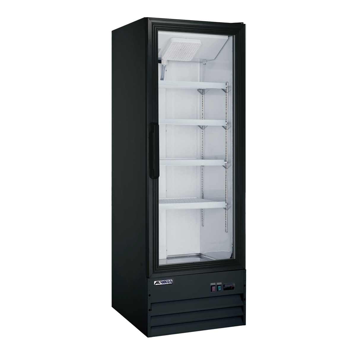 Omcan 59133 - Aurora 22" One (1) Glass Door Display Refrigerator, 9 cu.ft. (254 L), Black