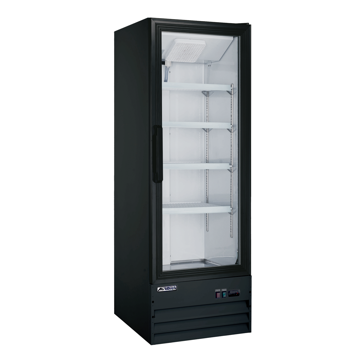 Omcan 59133 - Aurora 22" One (1) Glass Door Display Refrigerator, 9 cu.ft. (254 L), Black