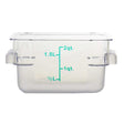 Omcan 80172 - 2 qt Polycarbonate Clear Square Food Storage Container