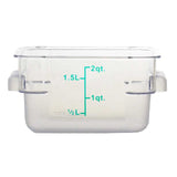 Omcan 80172 - 2 qt Polycarbonate Clear Square Food Storage Container