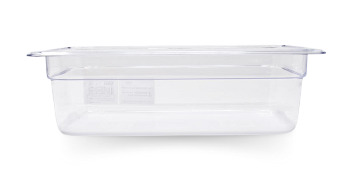 Omcan 80074 - GN 1/3 Third-Size Polycarbonate Clear Food Pan, 4" Deep