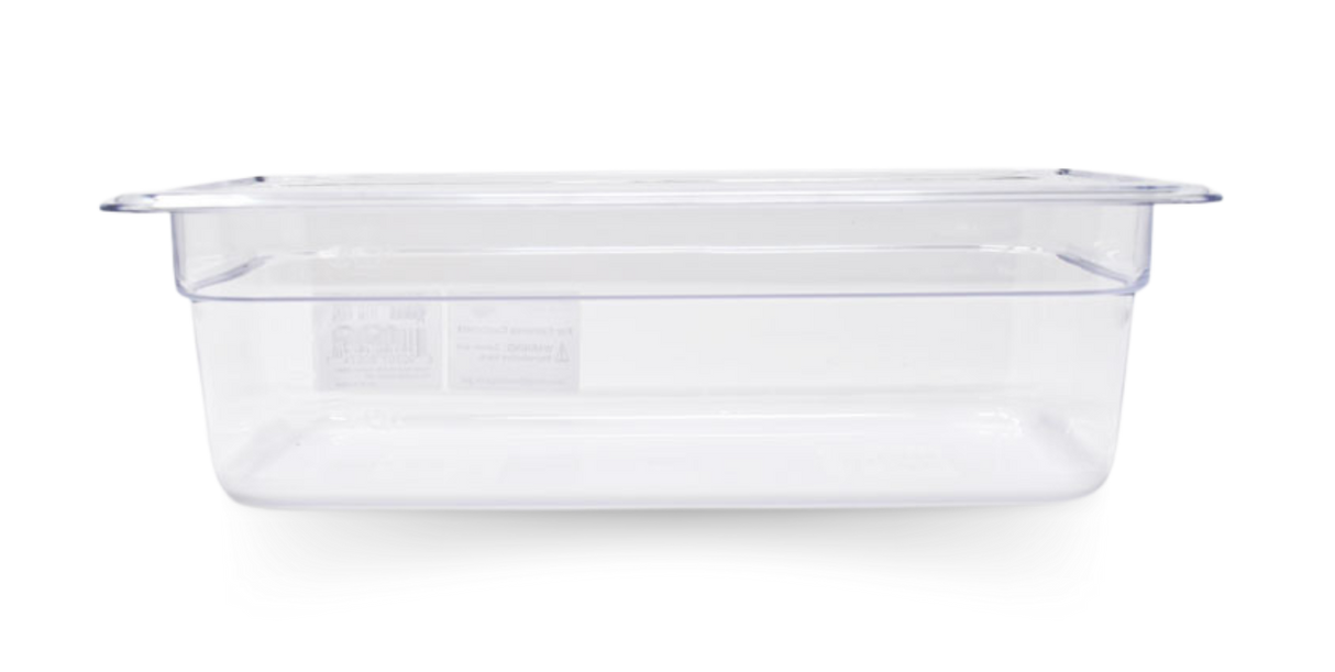 Omcan 80074 - GN 1/3 Third-Size Polycarbonate Clear Food Pan, 4" Deep