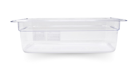 Omcan 80074 - GN 1/3 Third-Size Polycarbonate Clear Food Pan, 4" Deep