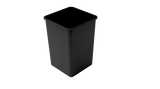 Omcan 19.5” x 19.5” x 27.7” Square Black Plastic Trash Can 130 Liters - 81195