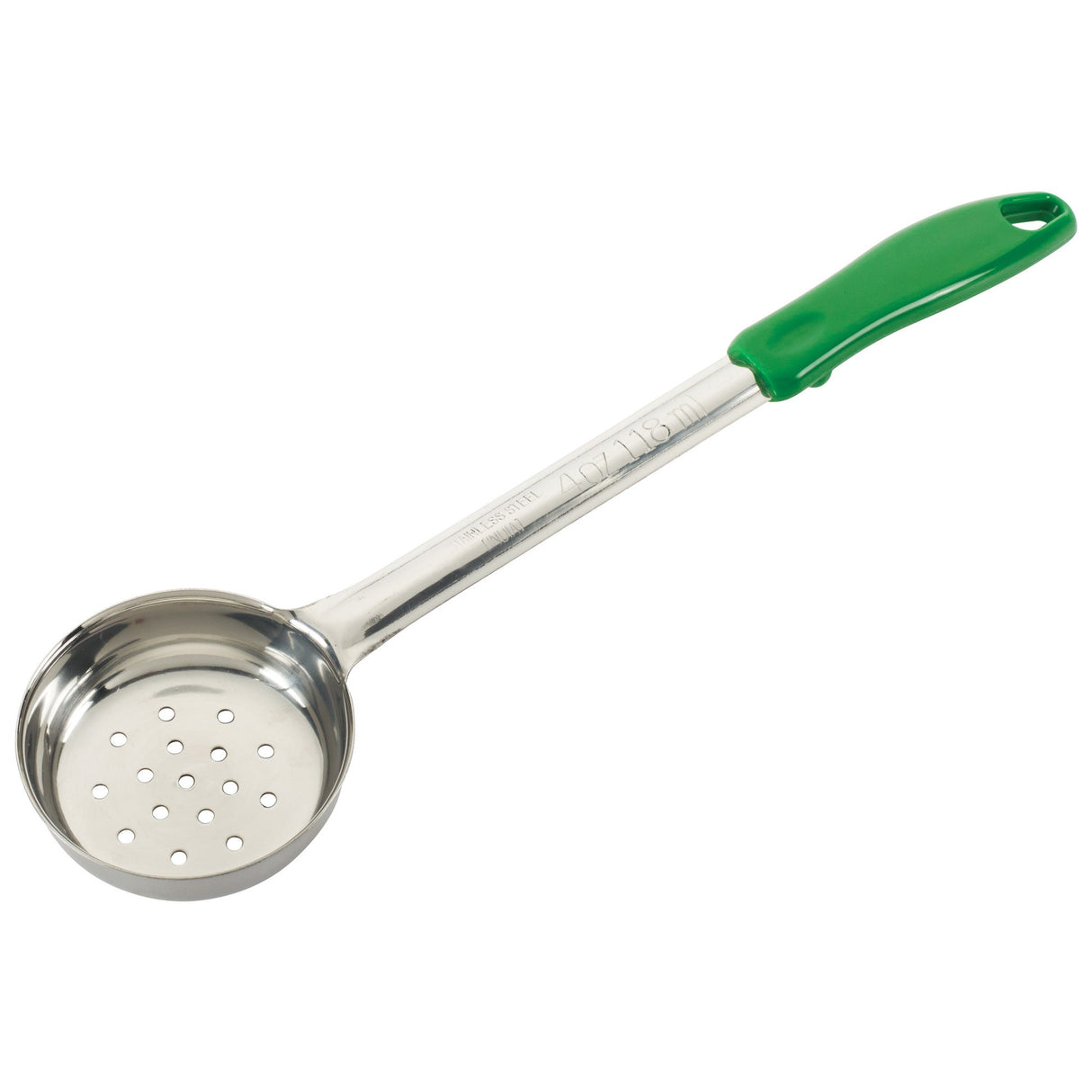 Winco FPP-4 - 4oz Perf Food Portioner, One-piece, Green, S/S