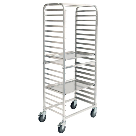 Winco ALRS-20BK - 20-Tier Side-Load Sheet Pan Rack with Brakes - 3" Spacing