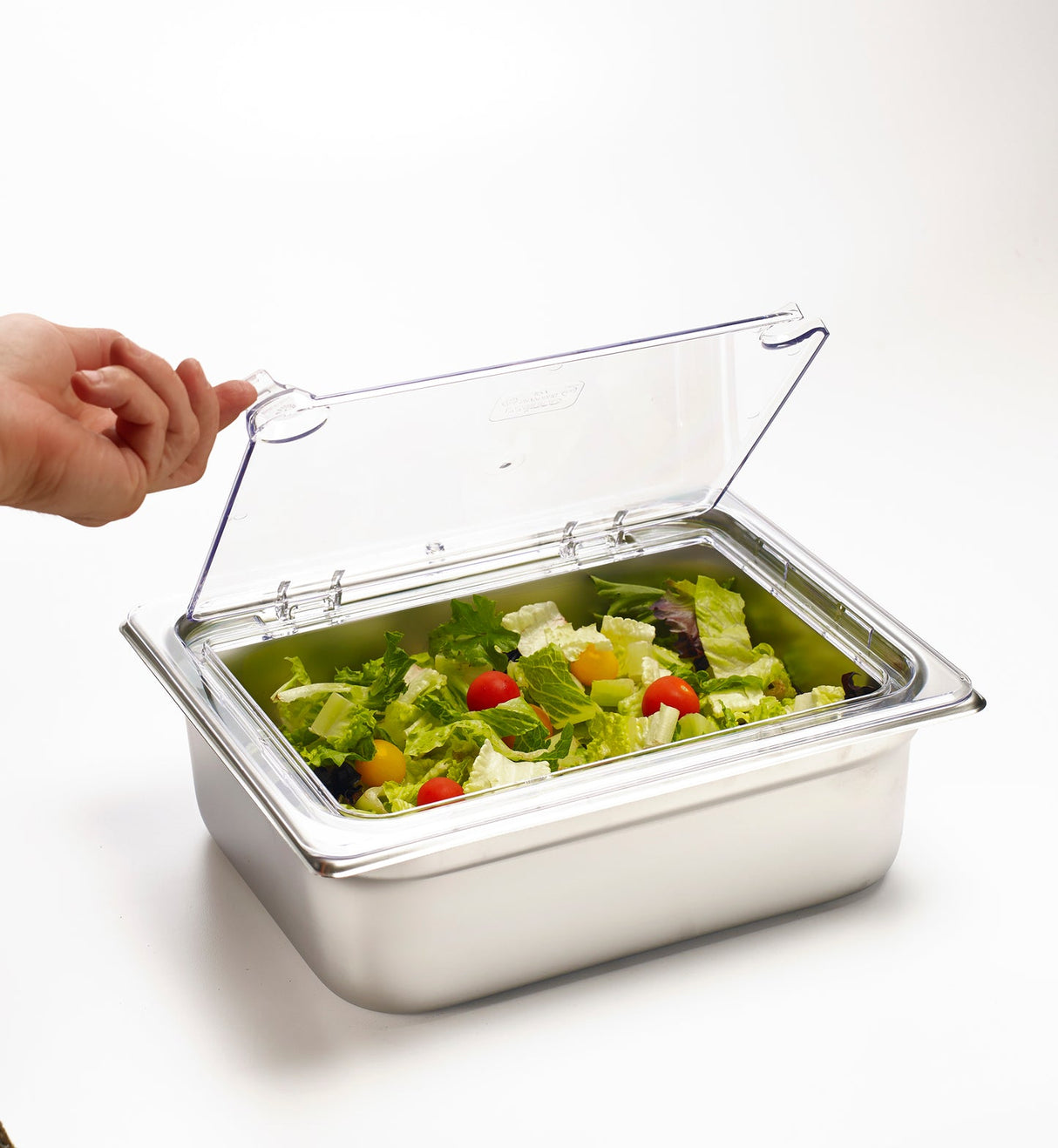 Winco SP7200H - Polycarbonate Food Pan Cover, Hinged - Half (1/2)