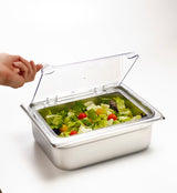 Winco SP7200H - Polycarbonate Food Pan Cover, Hinged - Half (1/2)