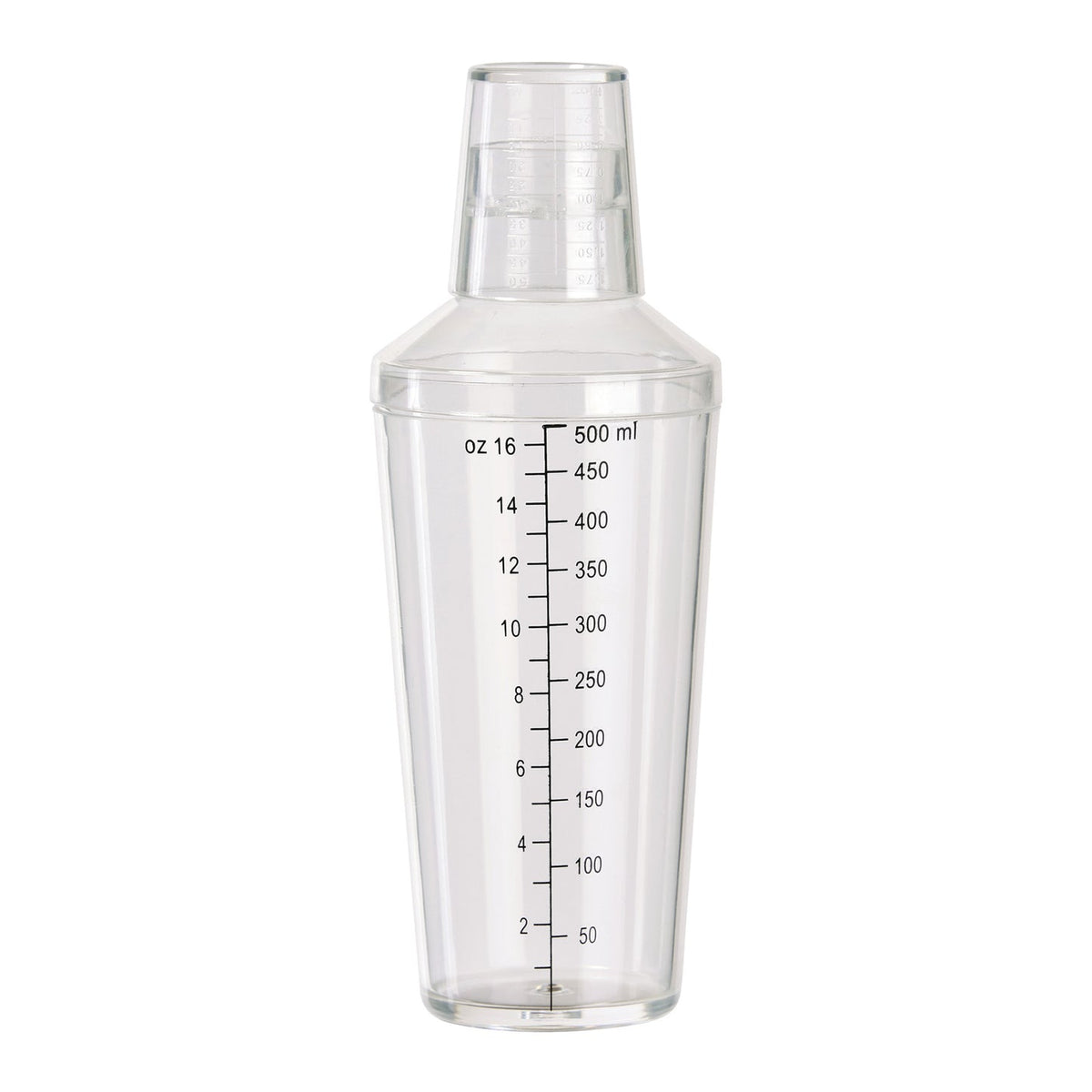Winco BS-16PC - 16 oz Clear Plastic Shaker Set
