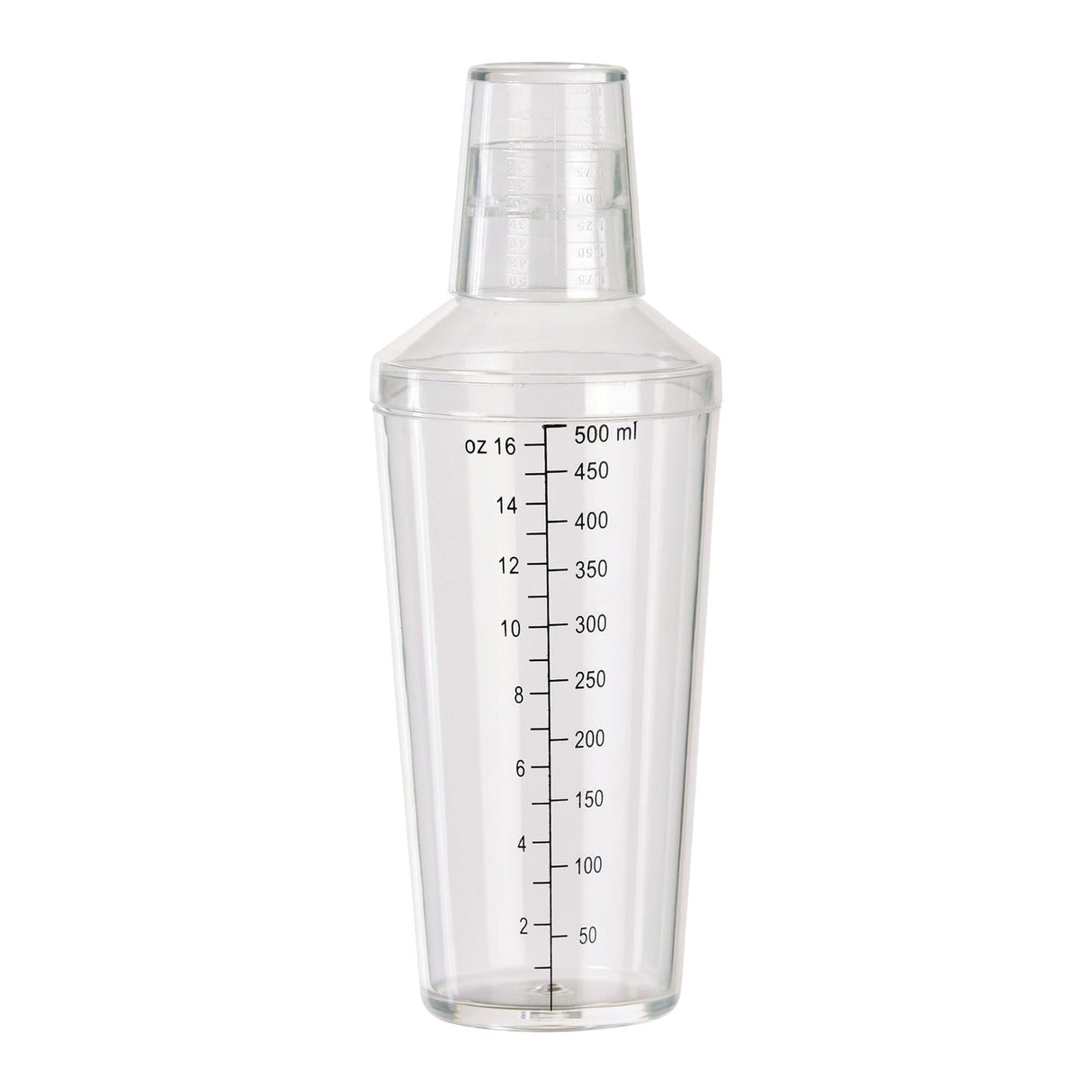 Winco BS-16PC - 16 oz Clear Plastic Shaker Set