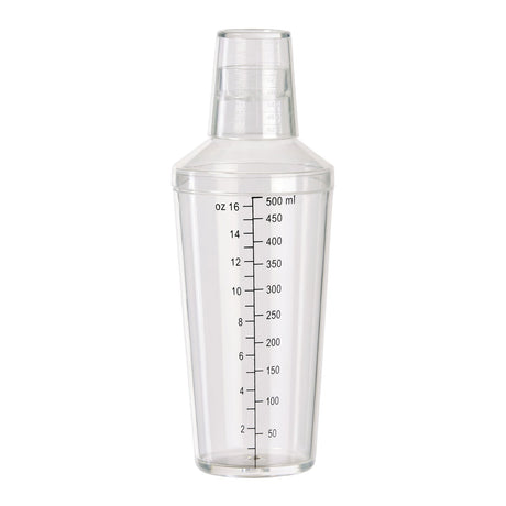 Winco BS-16PC - 16 oz Clear Plastic Shaker Set