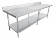 Omcan 22091 - 30″ x 84″ Stainless Steel Work Table with 4″ Backsplash