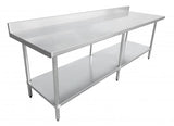 Omcan 22091 - 30″ x 84″ Stainless Steel Work Table with 4″ Backsplash