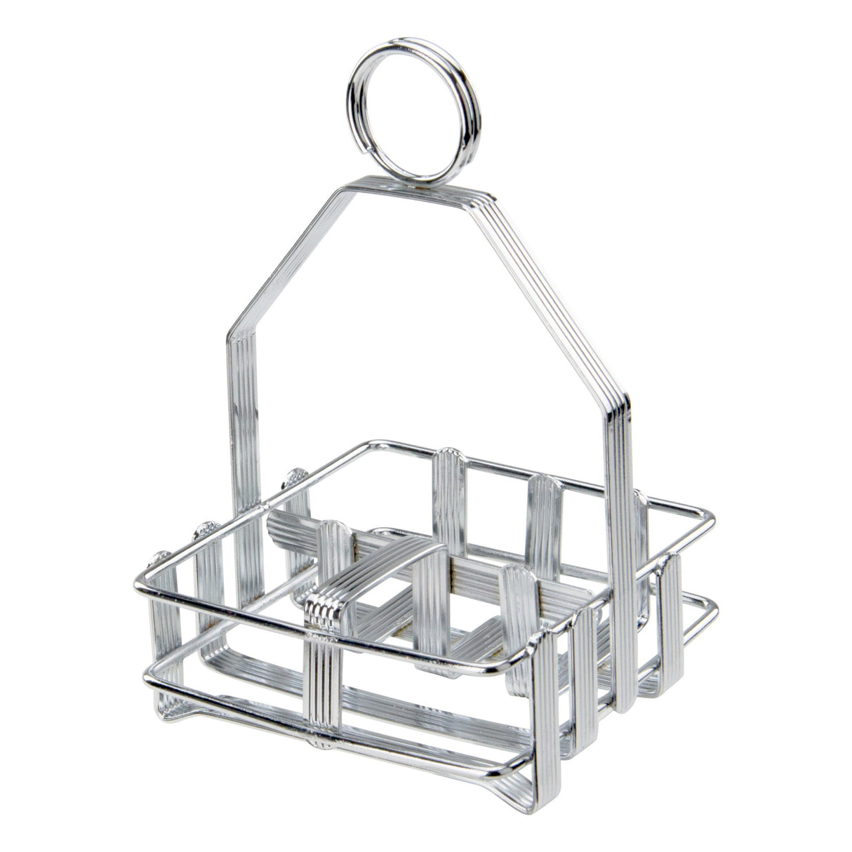 Winco WH-7 - Chrome Plated Cruet Rack for Salt/Pepper Shaker Sugar Packets