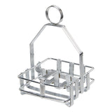Winco WH-7 - Chrome Plated Cruet Rack for Salt/Pepper Shaker Sugar Packets