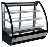 Omcan 60″ Refrigerated Floor Showcase with Curved Glass, 28cu.ft. (799 L) Capacity – 110V, 680W