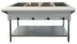 Omcan 46647 - 58" Electric Steam Table with 4 Pan Size Tray, Cutting Board and Under Shelf