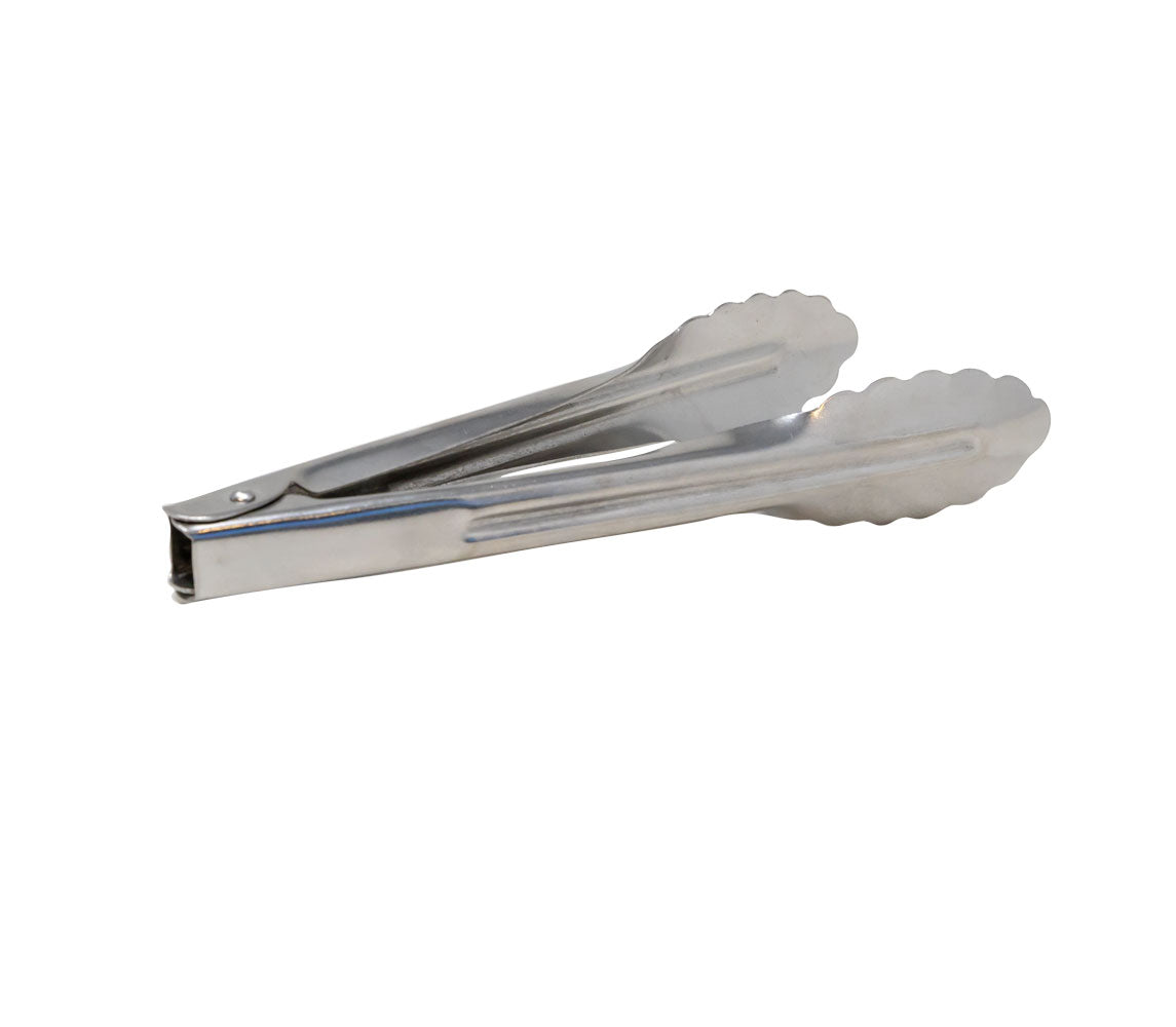Omcan 81067 - 7" Stainless Steel Coiled Spring Utility Tongs - Heavy-Duty
