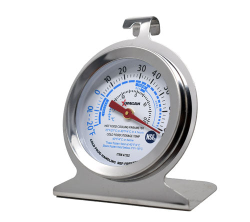 Omcan Refrigeration Thermometer with Hanging Hook and Built-in Standing Panel