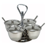 Winco RS-4 - Relish Server, 4 Compartments, Stainless Steel