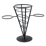 Winco WBKH-5 - Single Cone French Fry Holder, Black Wire