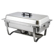 Winco C-4080 - 8 Quart Full-Size Folding Stand Chafer, Stainless Steel
