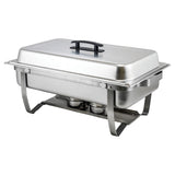 Winco C-4080 - 8 Quart Full-Size Folding Stand Chafer, Stainless Steel