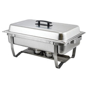 Winco C-4080 - 8 Quart Full-Size Folding Stand Chafer, Stainless Steel