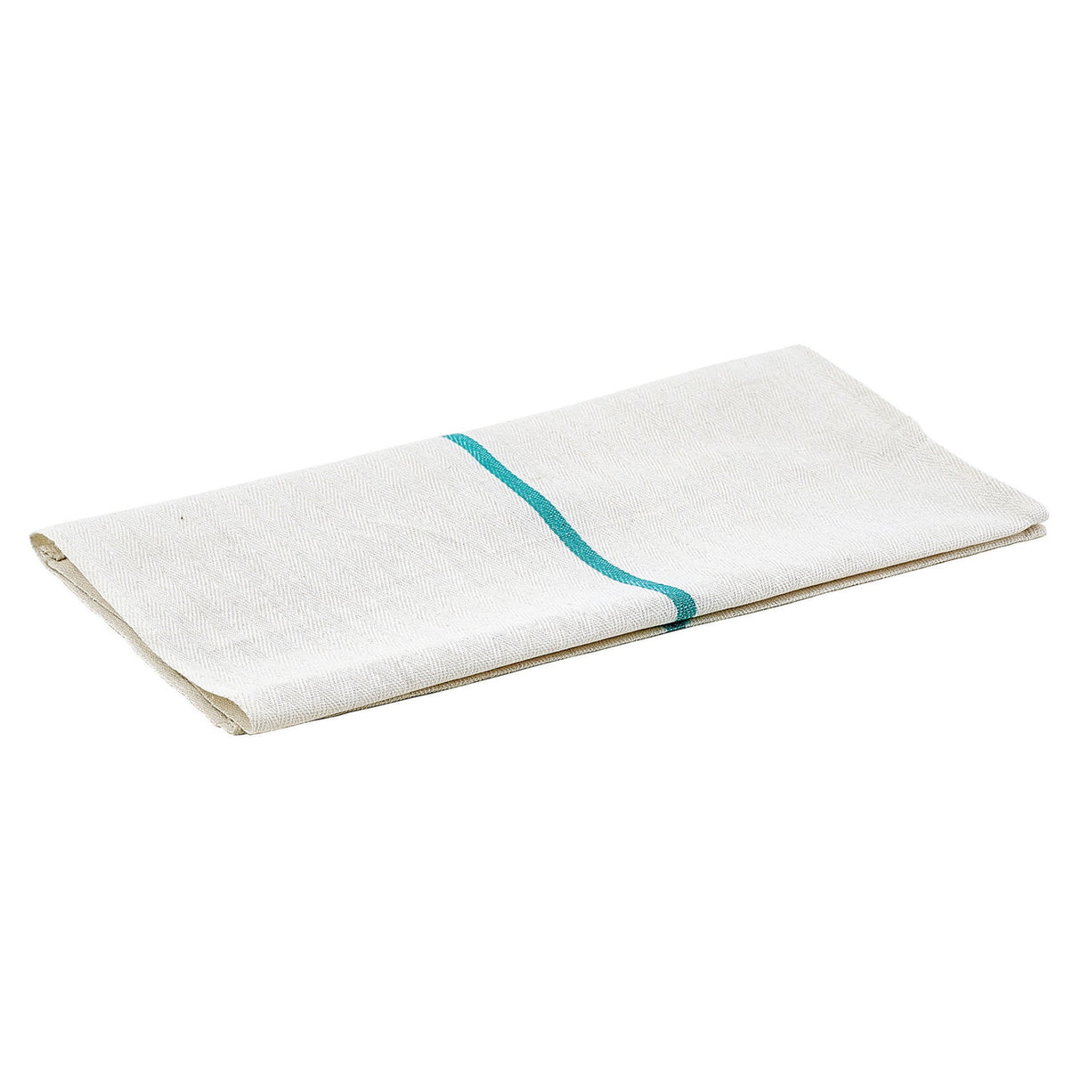 Winco BTH-2028G - Herringbone Bar Towel, Green Stripe, 20" x 26"