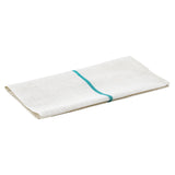 Winco BTH-2028G - Herringbone Bar Towel, Green Stripe, 20" x 26"